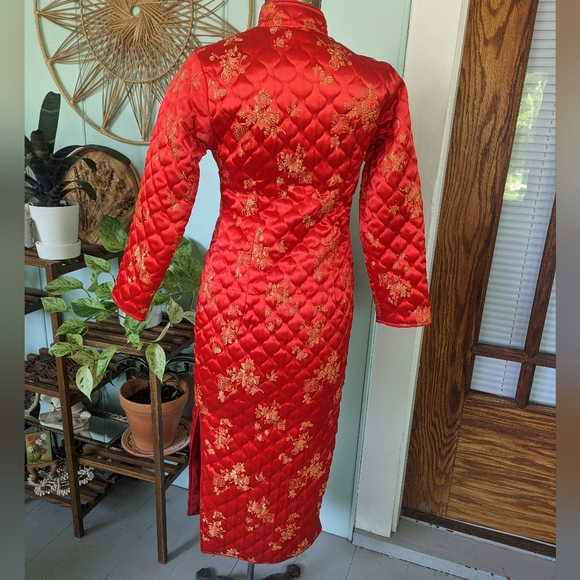 Vintage Quilted Cheongsam Dress - Picture 4 of 12